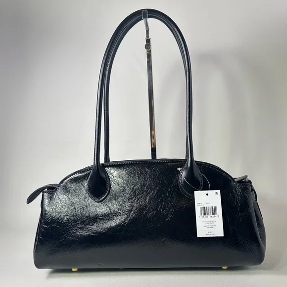 NEW/NWT Women’s Coach Empire Carryall Bag 34 Satchel Glazed Black - Picture 3 of 13